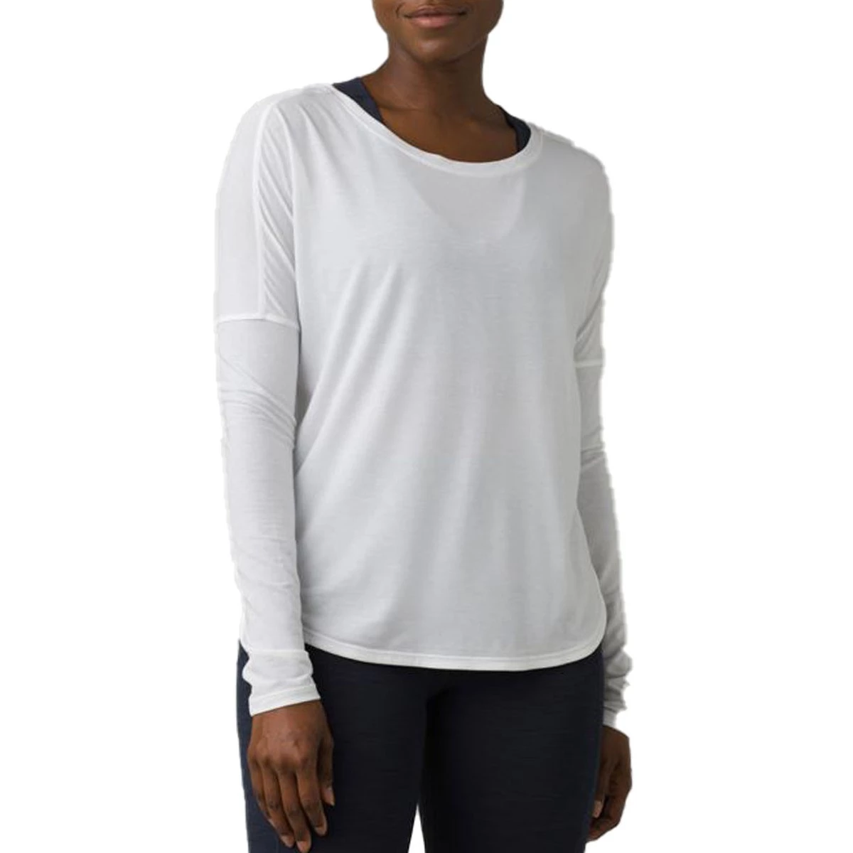 Women's PrAna Rogue Long Sleeve Top White 4 Women's PrAna Rogue Long Sleeve Top White - Image 4