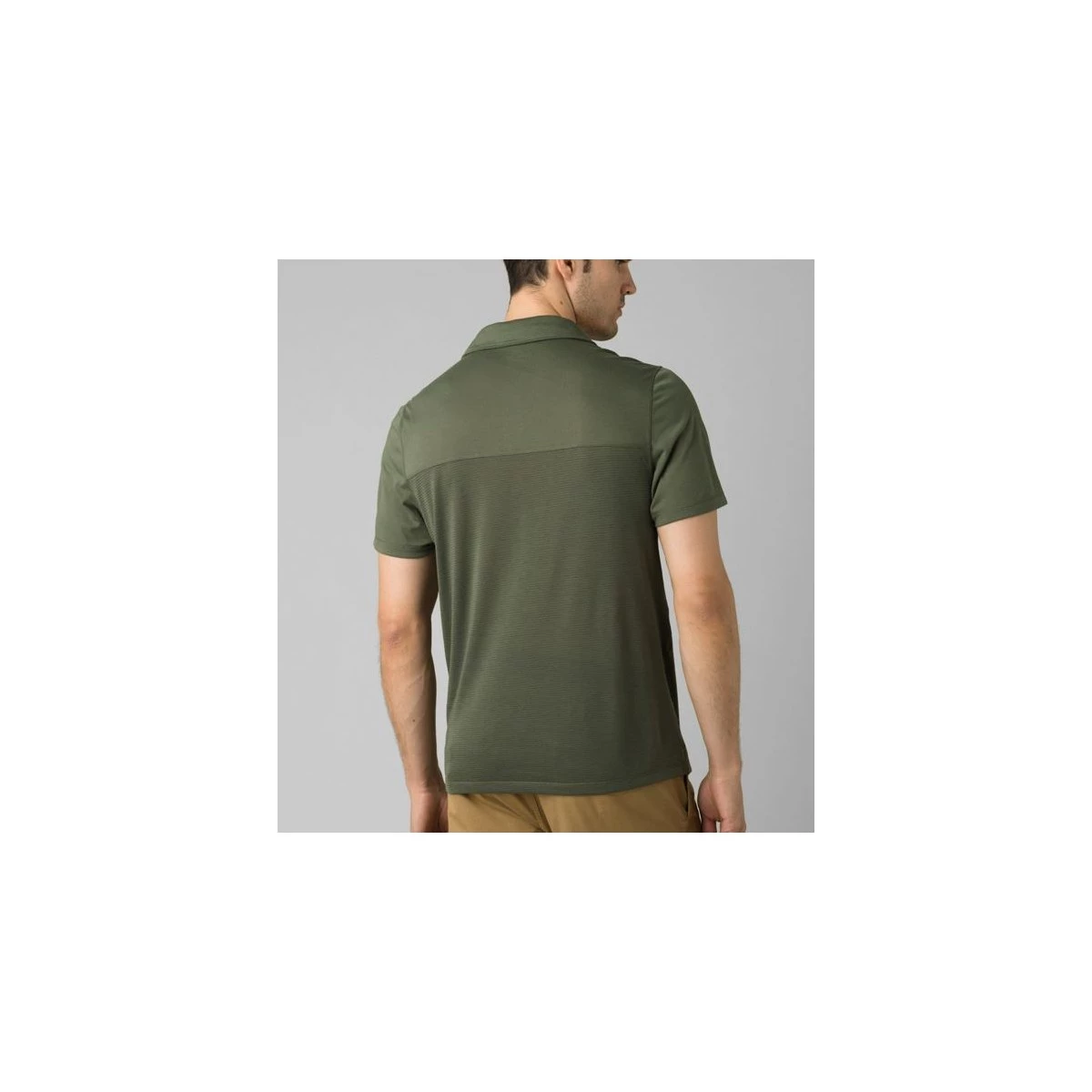 Men's PrAna Milo Polo Rye Green 3 Men's PrAna Milo Polo Rye Green - Image 3