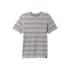 Men's PrAna Cardiff Pocket T-Shirt Alloy Stripe