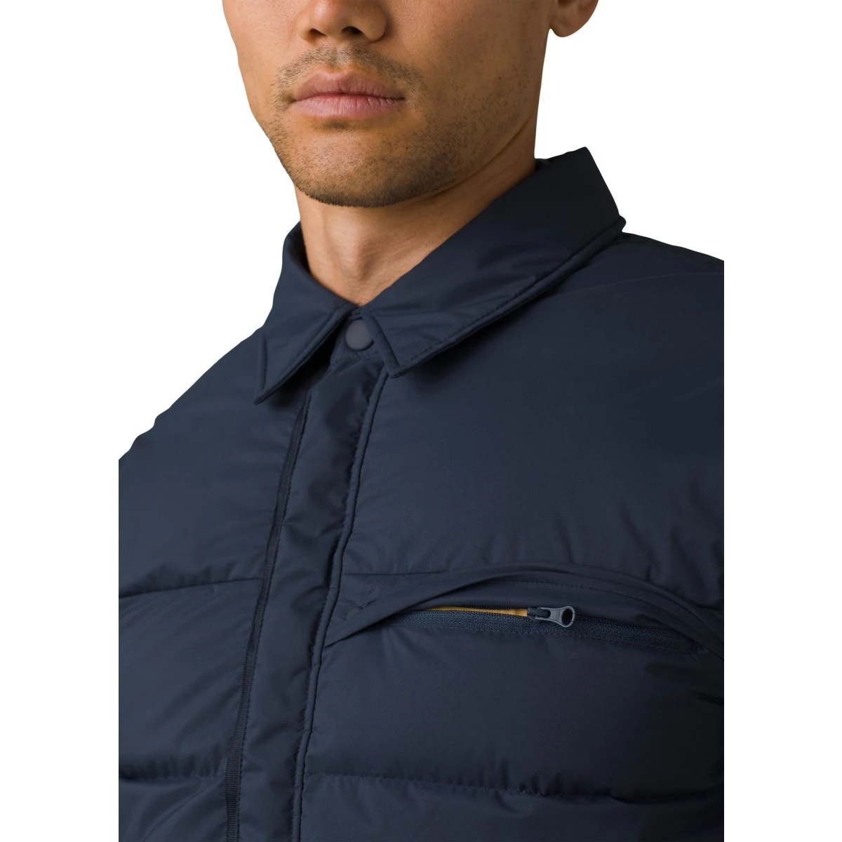 Men's PrAna Pinchot Shirt Jacket Black Olive Heather 3 Men's PrAna Pinchot Shirt Jacket Black Olive Heather - Image 3