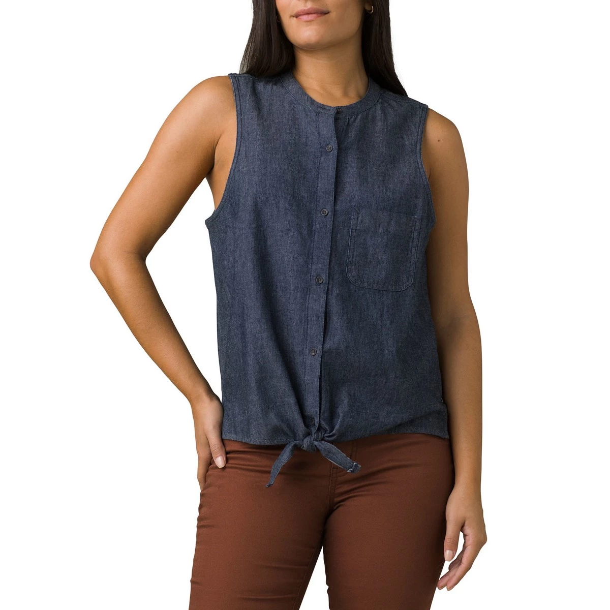 Women's PrAna Sunrise Peak Tank Top Washed Blue 3 Women's PrAna Sunrise Peak Tank Top Washed Blue - Image 3