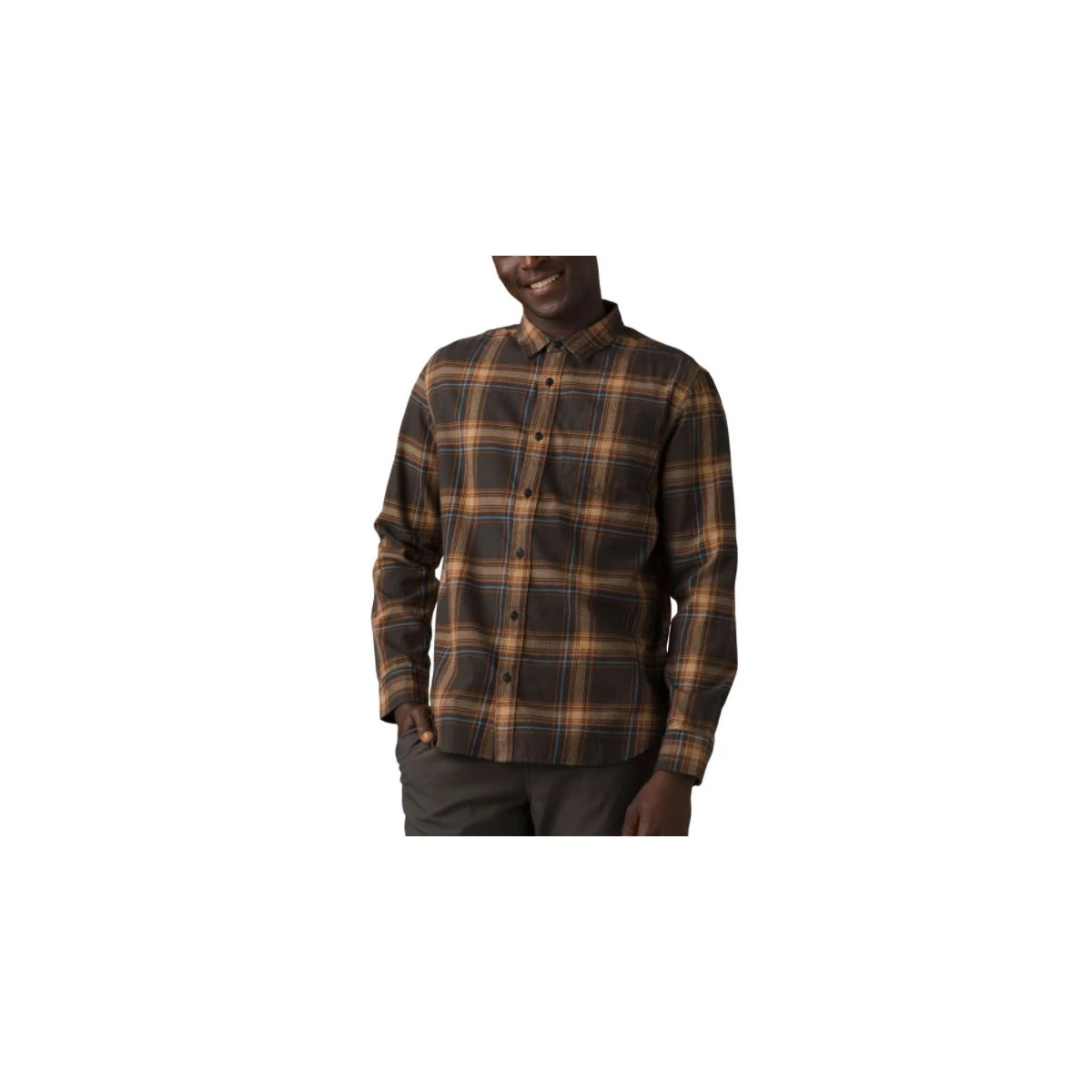 Men's PrAna Los Feliz Flannel Shirt Sage 2 Men's PrAna Los Feliz Flannel Shirt Sage - Image 2