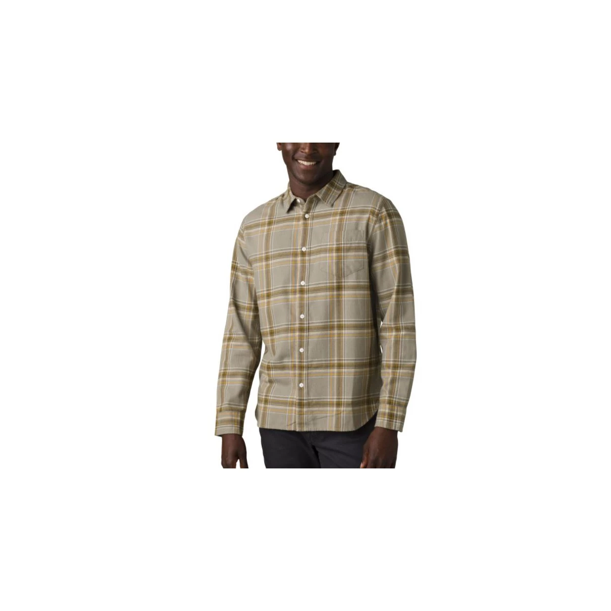 Men's PrAna Los Feliz Flannel Shirt Sage 4 Men's PrAna Los Feliz Flannel Shirt Sage - Image 4