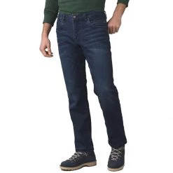 Men's PrAna Hillgard Lined Relaxed Fit Straight Jeans Rinse Chipped Wash