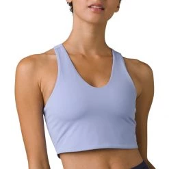 Women's PrAna Momento Reversible Crop Tank Top Sports Bra Morning Glory