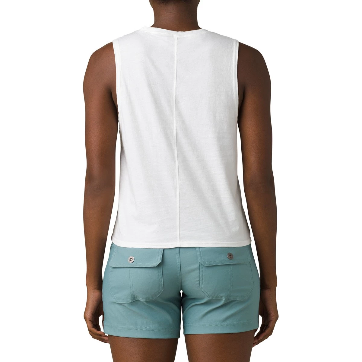 Women's PrAna Organic Graphic Sleeveless Tank Top Washed Black Throwback 7 Women's PrAna Organic Graphic Sleeveless Tank Top Washed Black Throwback - Image 7