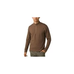 Men's PrAna Altitude Tracker 1/4 Zip Camel