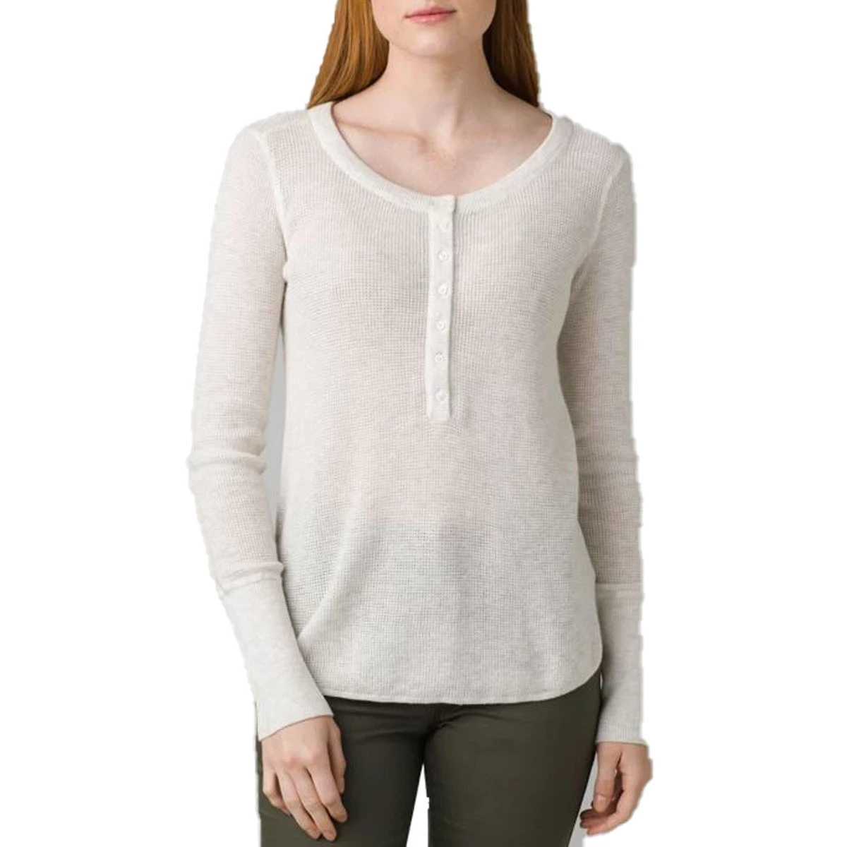 Women's PrAna Milani Henley Shirt Snowflake 1 Women's PrAna Milani Henley Shirt Snowflake
