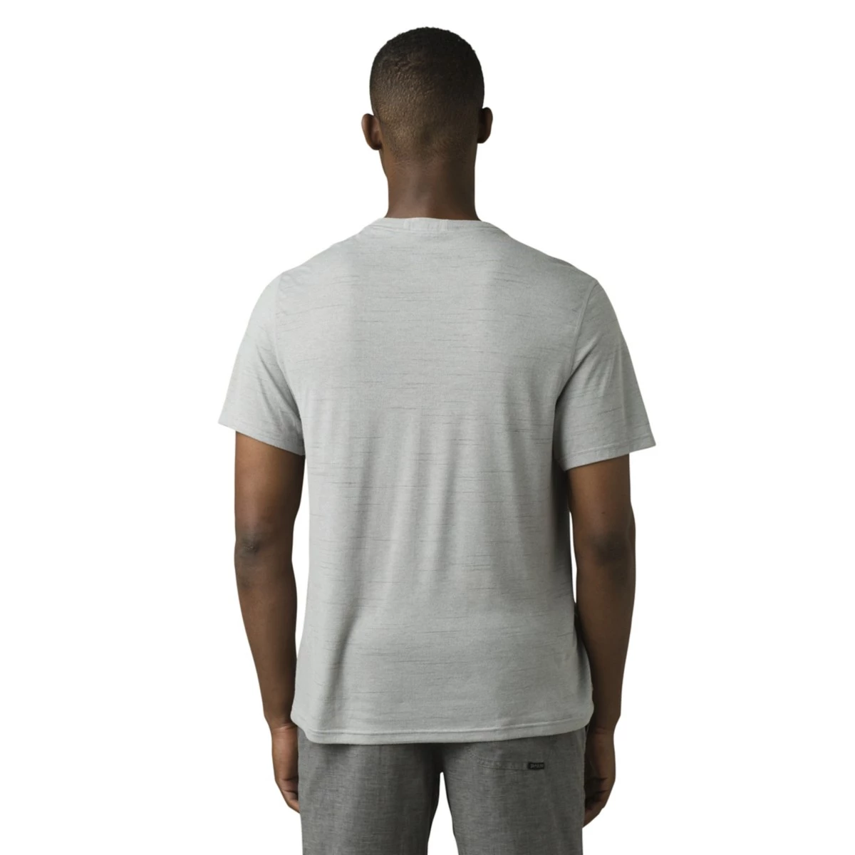 Men's PrAna Prospect Hights Short Sleeve T-Shirt Grey Heather 3 Men's PrAna Prospect Hights Short Sleeve T-Shirt Grey Heather - Image 3