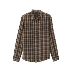 Men's PrAna Slim Dolberg Flannel Shirt Soft Pine
