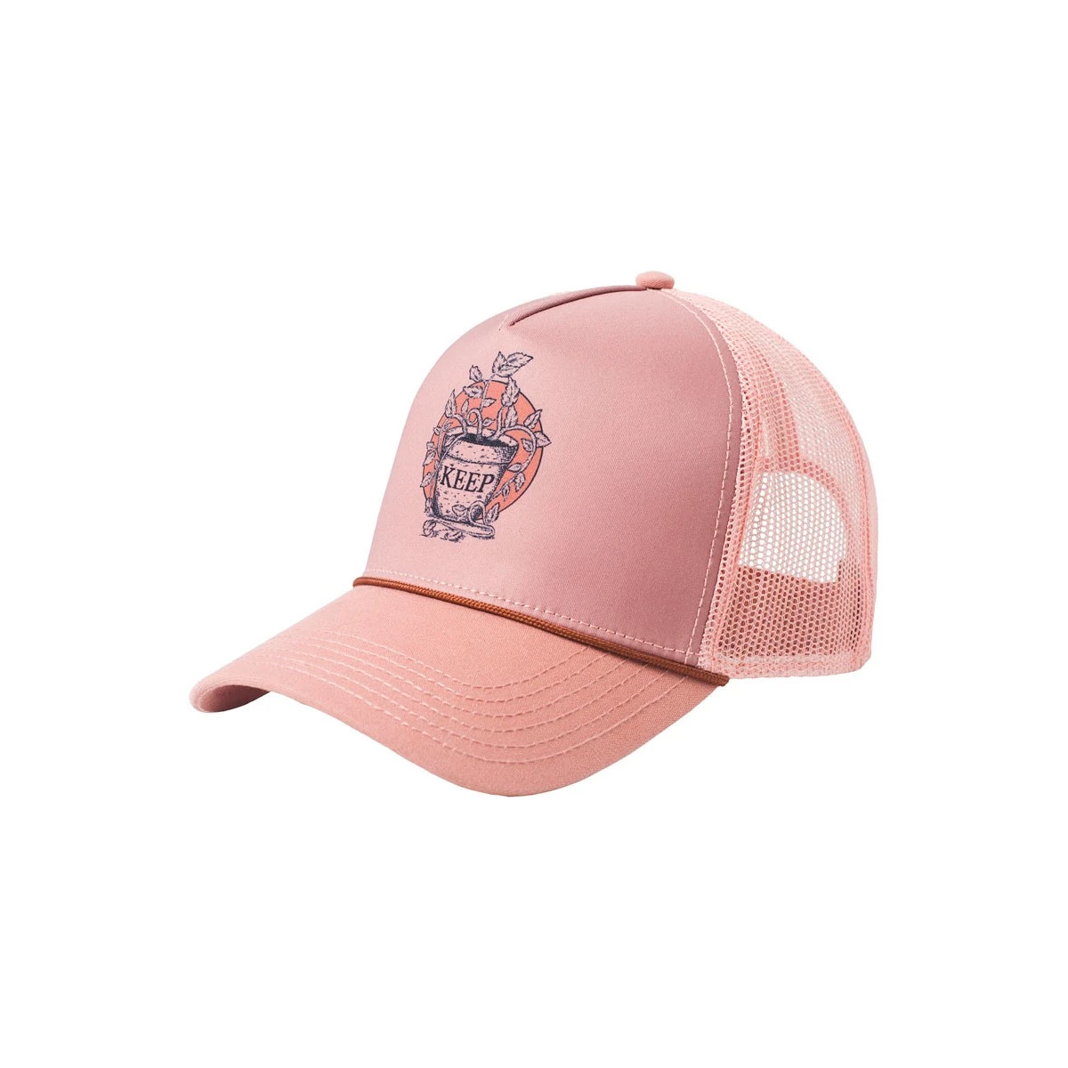 Women's PrAna Journeyman 2.0 Trucker Snapback Hat Cloud Blush Keep Growing 4 Women's PrAna Journeyman 2.0 Trucker Snapback Hat Cloud Blush Keep Growing - Image 4