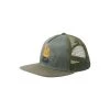Men's PrAna Journeyman Trucker 2.0 Snapback Hat Rye Green Camp Fire