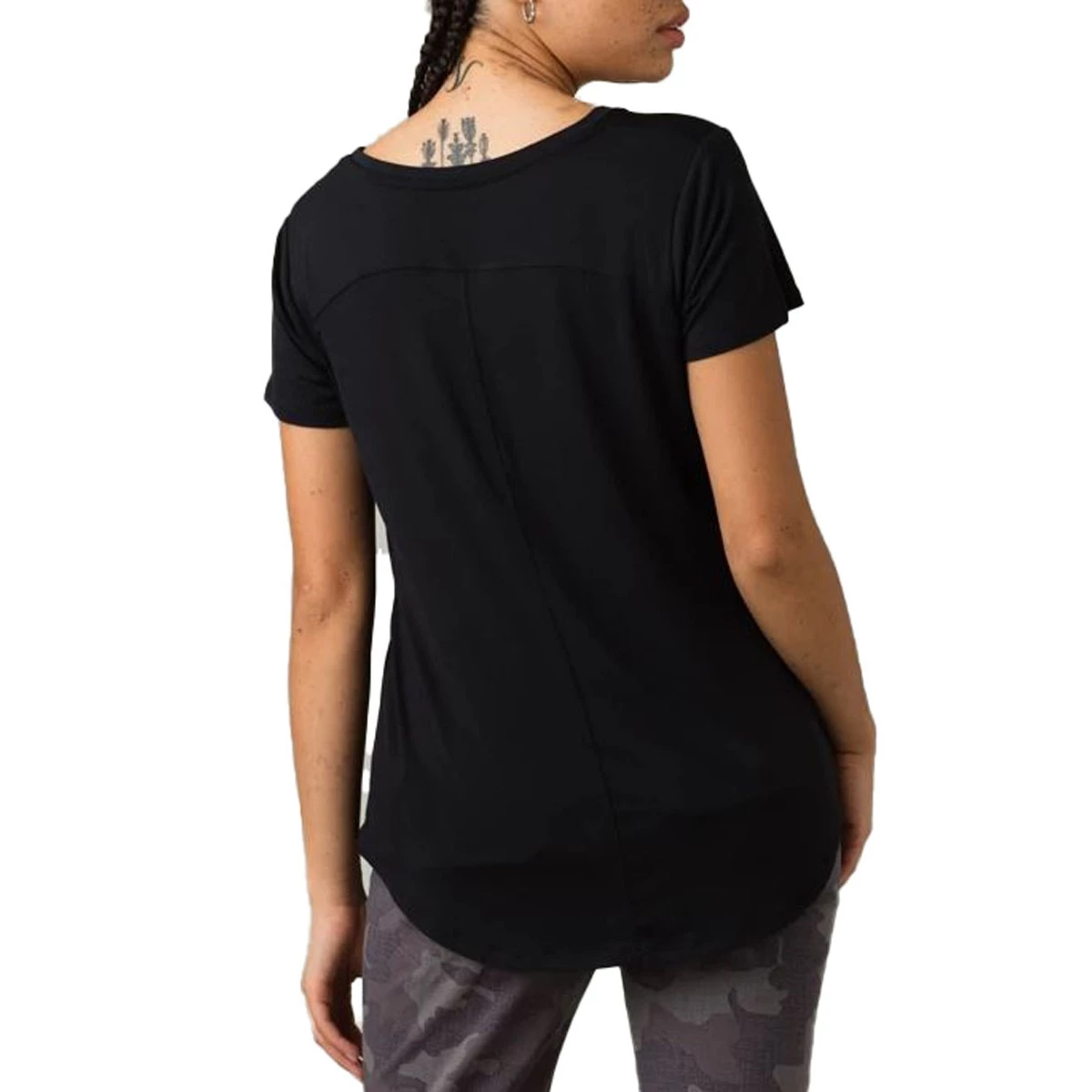 Women's PrAna Foundation Short Sleeve V-Neck Morning Glory Stripe 6 Women's PrAna Foundation Short Sleeve V-Neck Morning Glory Stripe - Image 6