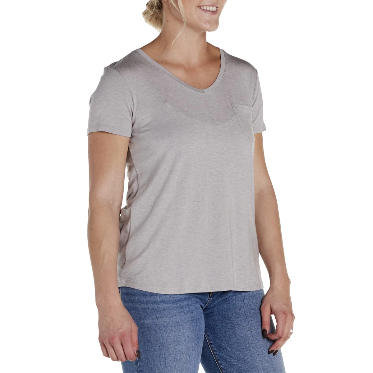 Women's PrAna Foundation Short Sleeve V-Neck Morning Glory Stripe 11 Women's PrAna Foundation Short Sleeve V-Neck Morning Glory Stripe - Image 11