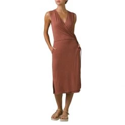 Women's PrAna Foundation Wrap Dress Terra Heather -prAna Sales Shop unnamed file 231