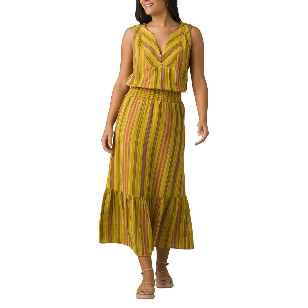 Women's PrAna California Dreaming Dress Leapfrog Stripe 3 Women's PrAna California Dreaming Dress Leapfrog Stripe - Image 3