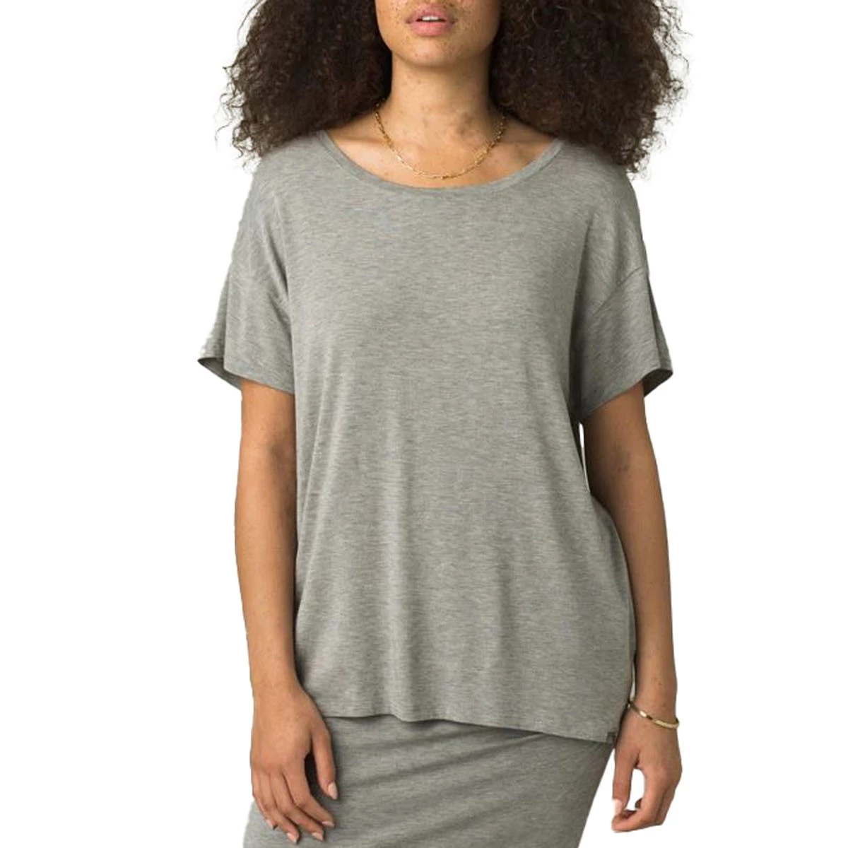 Women's PrAna Foundation Slouch Top White 2 Women's PrAna Foundation Slouch Top White - Image 2