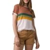 Women's PrAna Cozy Up Ringer T-Shirt Terra