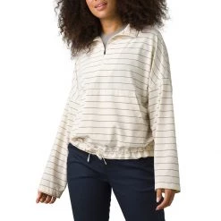 Women's PrAna Railay 1/4 Zip Pullover Cloud Blush