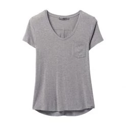 Women's PrAna Foundation Short Sleeve V-Neck T-Shirt Black -prAna Sales Shop unnamed file 714