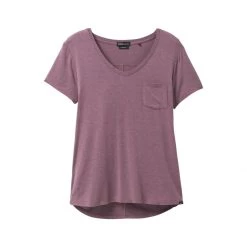 Women's PrAna Foundation Short Sleeve V-Neck T-Shirt Black -prAna Sales Shop unnamed file 715