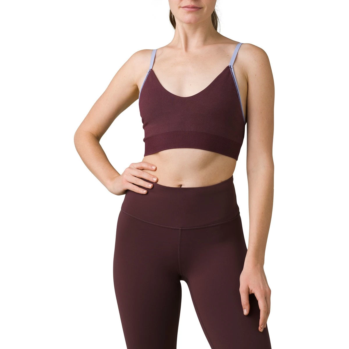 Women's PrAna Sopra Seamless Sports Bra Cloud Blush 1 Women's PrAna Sopra Seamless Sports Bra Cloud Blush