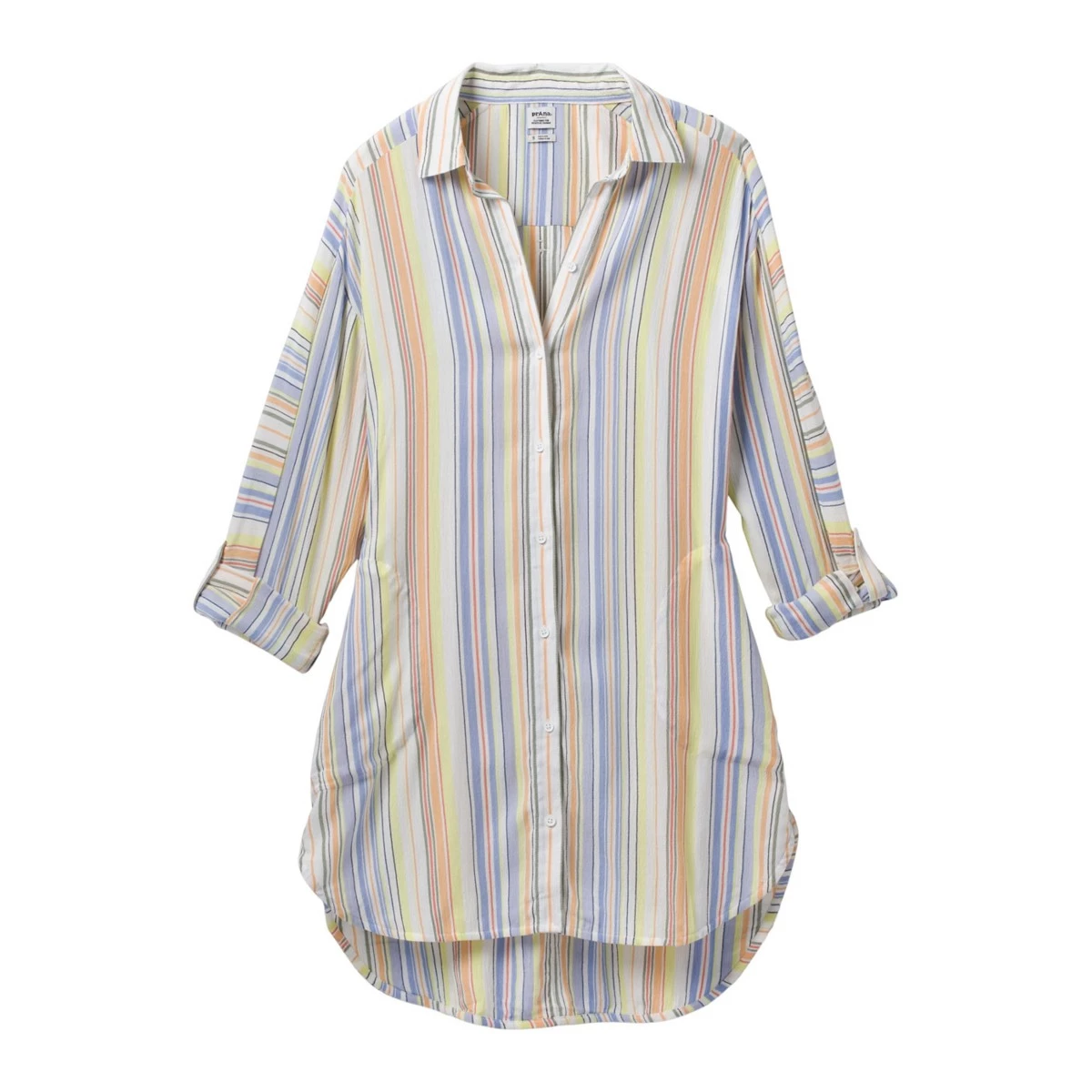 Women's PrAna Scheena Shirt Swim Cover Up Cacti Soleil Stripe 7 Women's PrAna Scheena Shirt Swim Cover Up Cacti Soleil Stripe - Image 7