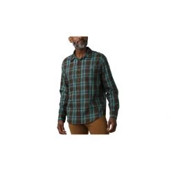 Men's PrAna Tall Dolberg Flannel Shirt Birch