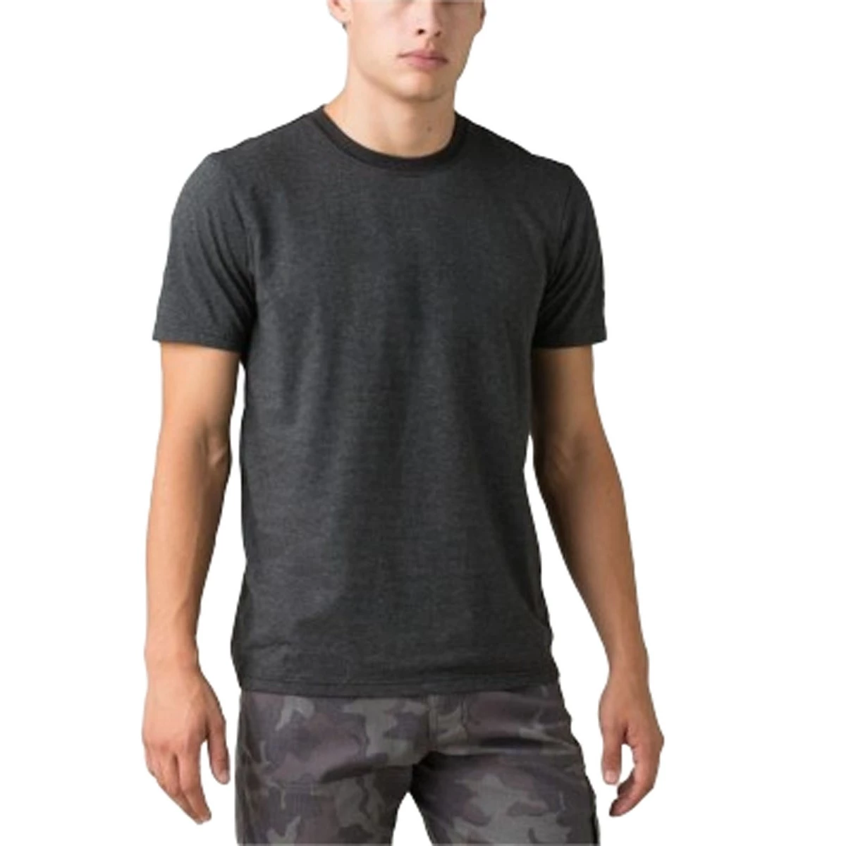 Men's PrAna Tall Crew T-Shirt Denim Heather 3 Men's PrAna Tall Crew T-Shirt Denim Heather - Image 3