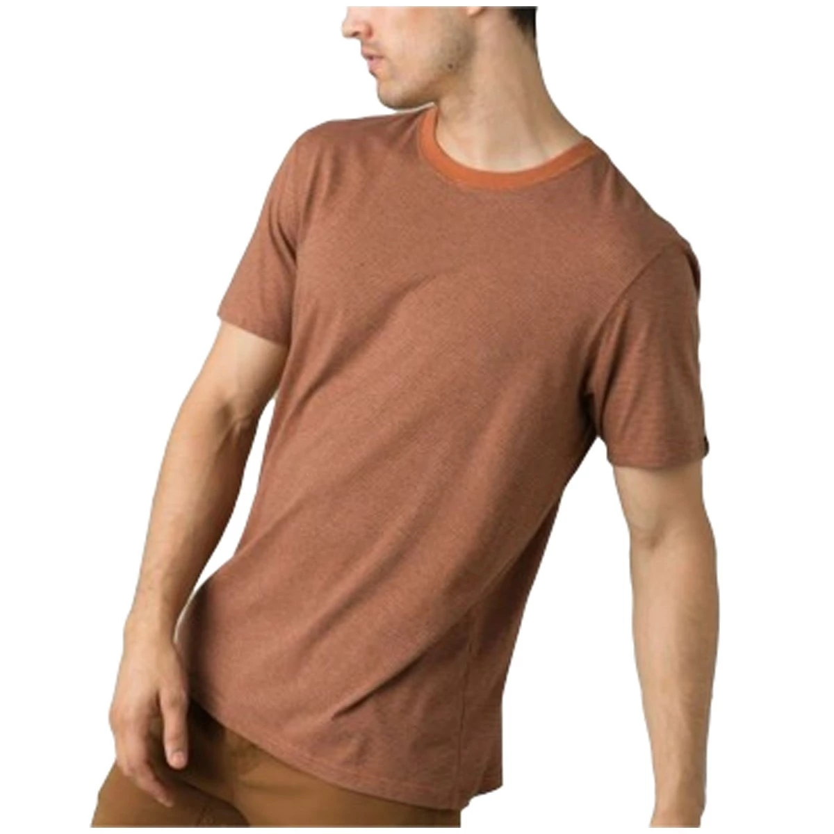 Men's PrAna Tall Crew T-Shirt Denim Heather 9 Men's PrAna Tall Crew T-Shirt Denim Heather - Image 9